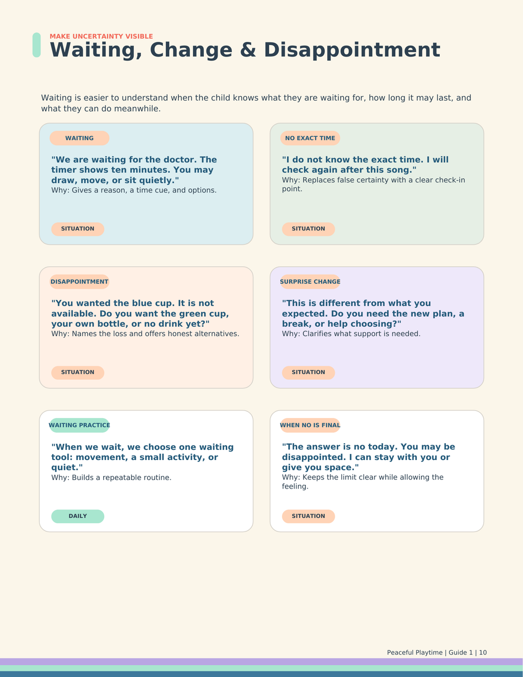 Calm & Clear Parent Guide — Exact Scripts for Autism + ADHD Moments
