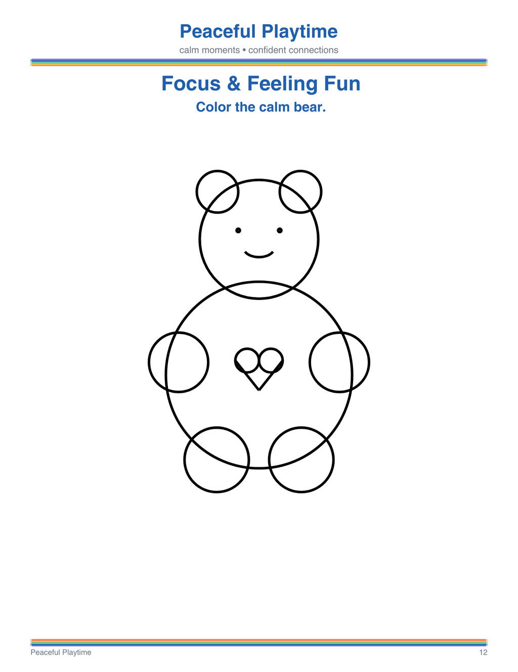 Focus and Feeling Fun – Peaceful Playtime Coloring Book