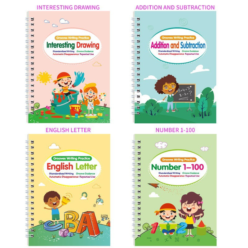 English Alphabet Engraved Lettering Template for Kids