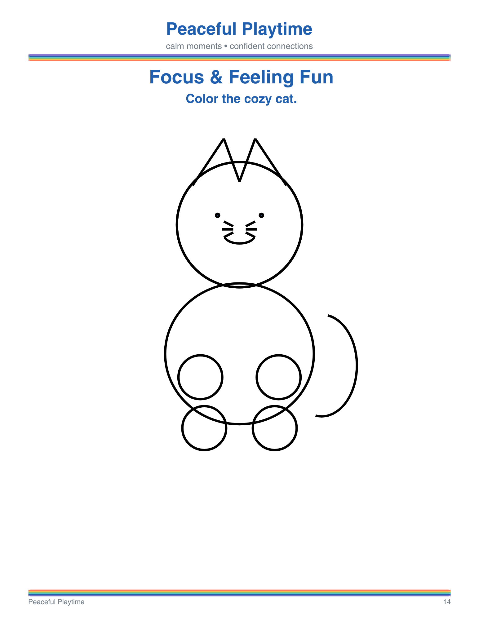Focus and Feeling Fun – Peaceful Playtime Coloring Book