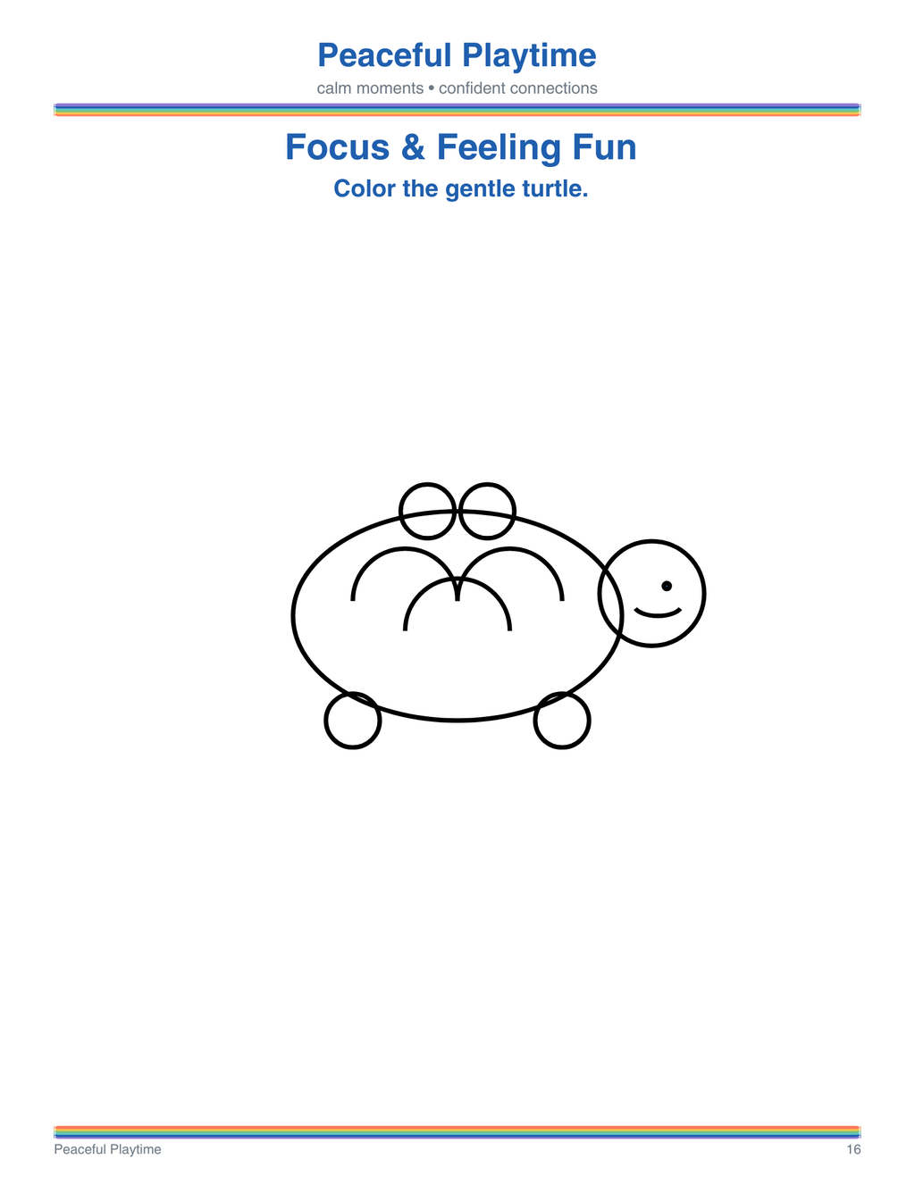 Focus and Feeling Fun – Peaceful Playtime Coloring Book