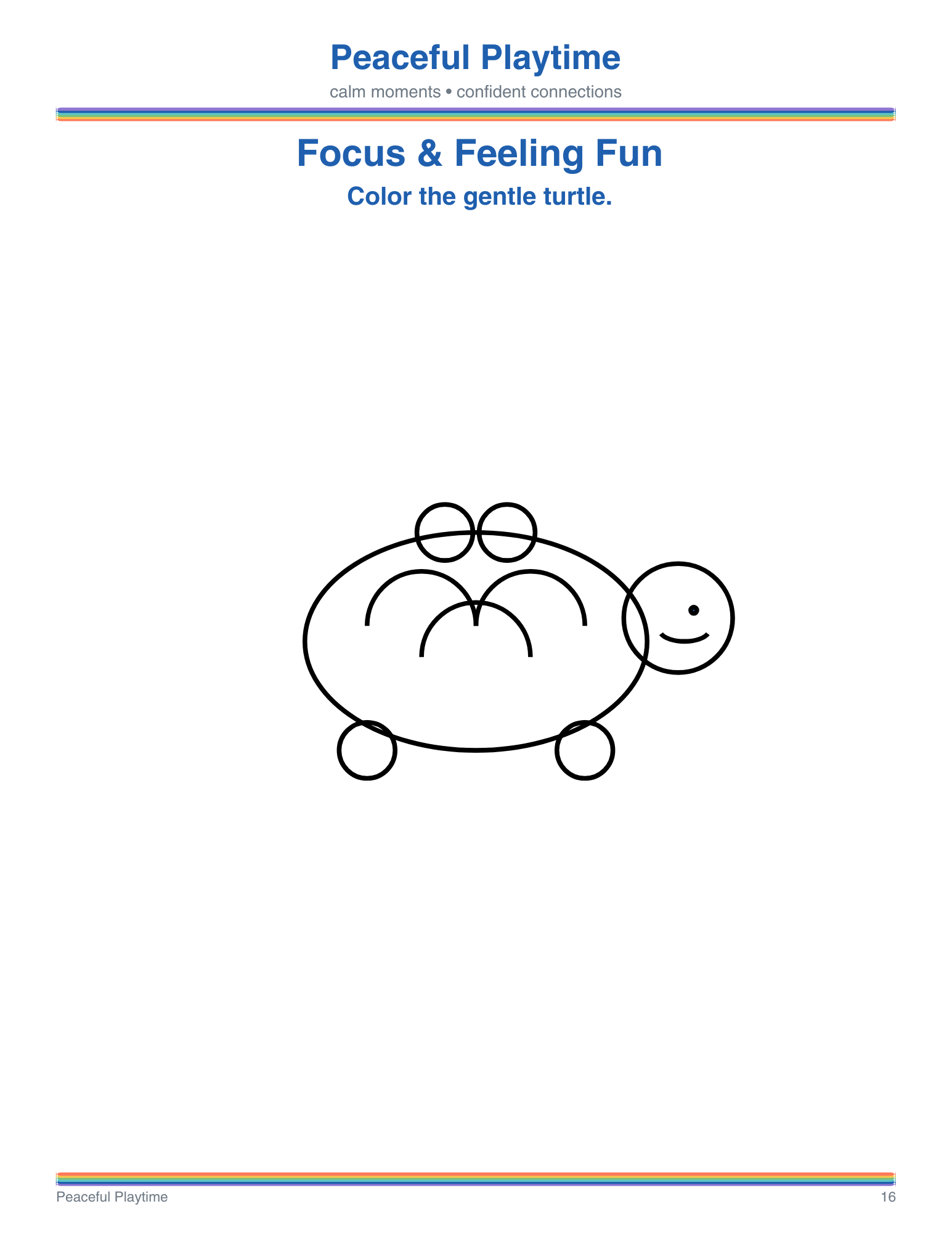 Focus and Feeling Fun – Peaceful Playtime Coloring Book