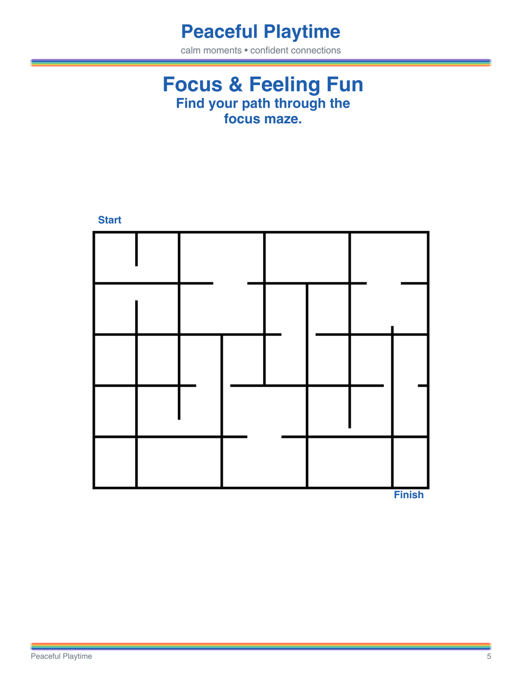 Focus and Feeling Fun – Peaceful Playtime Coloring Book