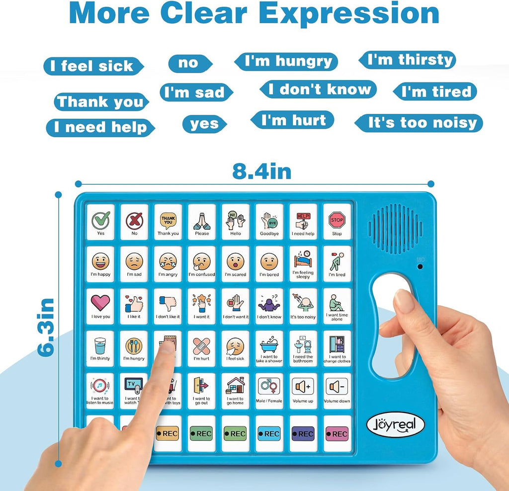 Joyreal AAC Communication Tablet — 8 Programmable Buttons for Nonverbal Kids & Adults