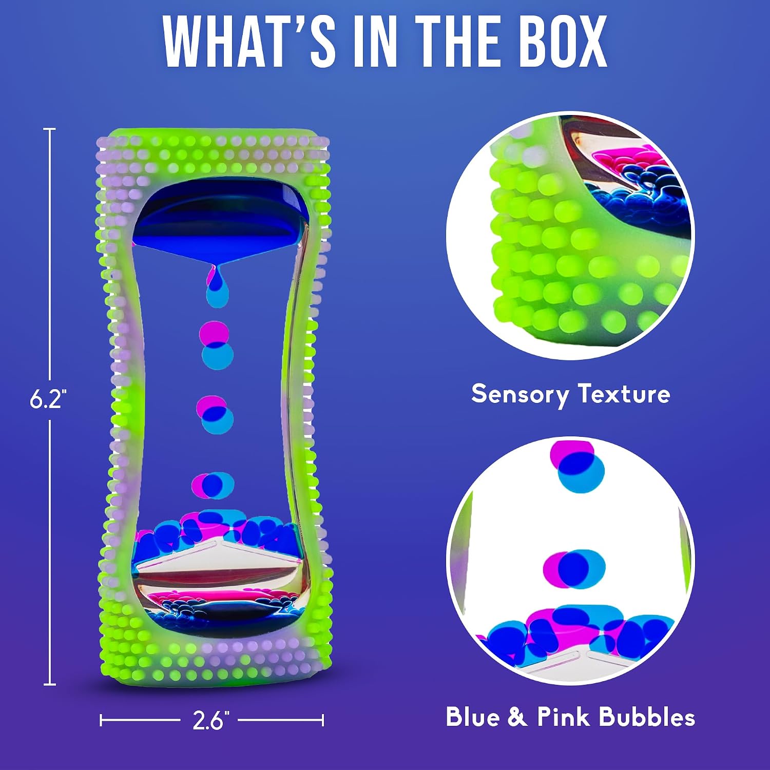 BUNMO Glow-in-the-Dark Liquid Motion Bubbler — Calming Sensory Fidget Toy