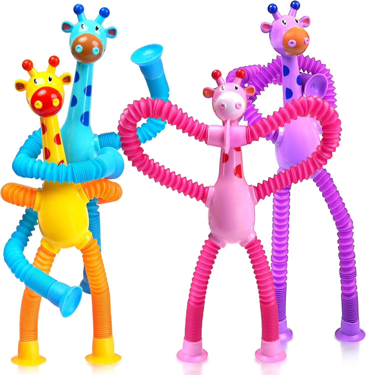 Sensory Travel Fidget Toy Set — 4-Piece Pop Tube Kit for Kids Ages 3–9