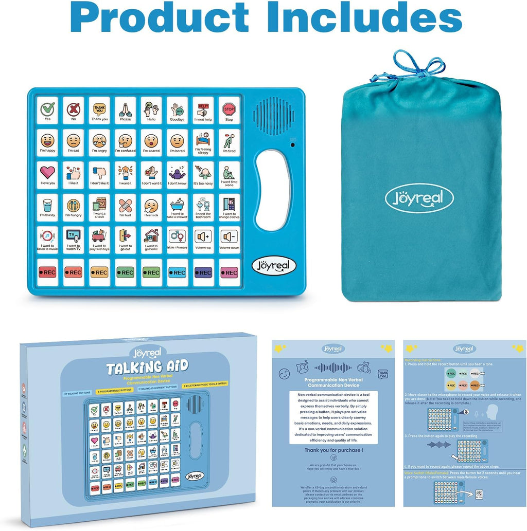 Joyreal AAC Communication Tablet — 8 Programmable Buttons for Nonverbal Kids & Adults