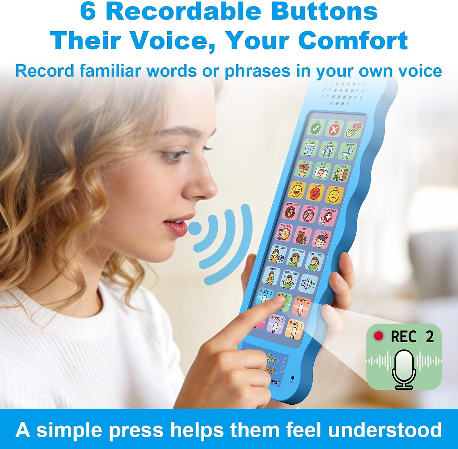 AAC Talking Board for Nonverbal Kids & Adults — 29 Buttons, Speech Therapy Aid