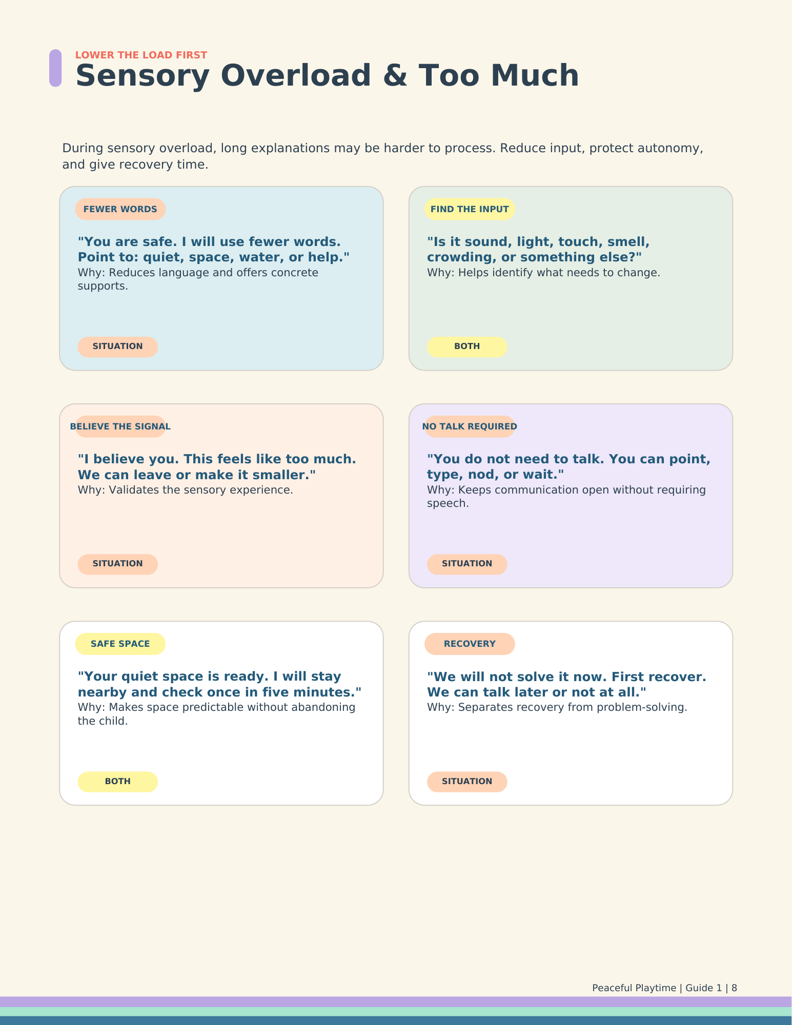 Calm & Clear Parent Guide — Exact Scripts for Autism + ADHD Moments