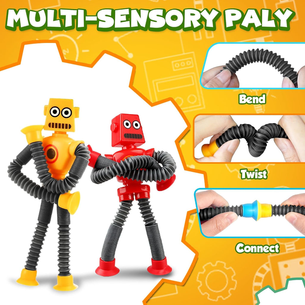 Sensory Travel Fidget Toy Set — 4-Piece Pop Tube Kit for Kids Ages 3–9
