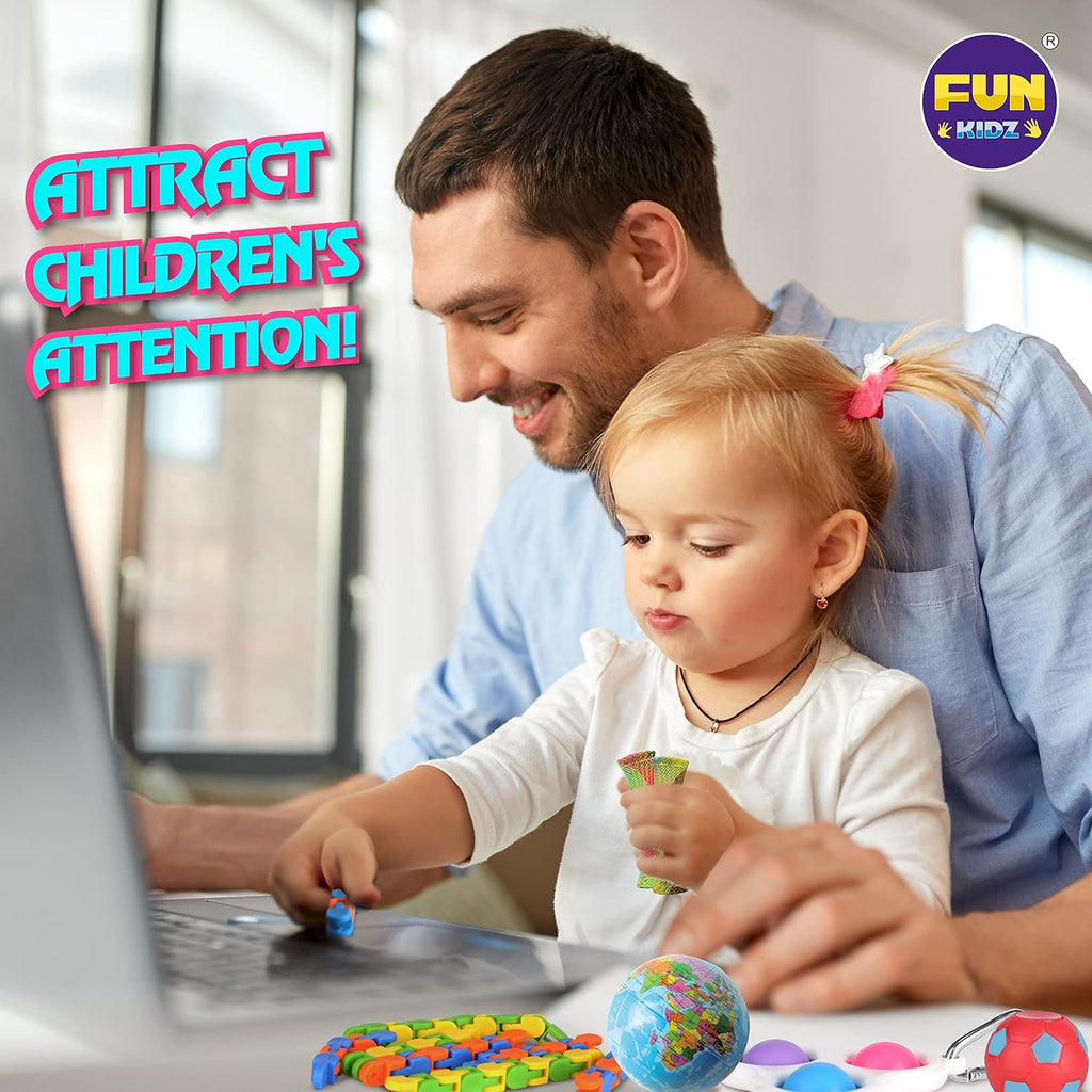 FunKidz Sensory Fidget Toy Gift Box — Mystery Pack for Kids Ages 3–12
