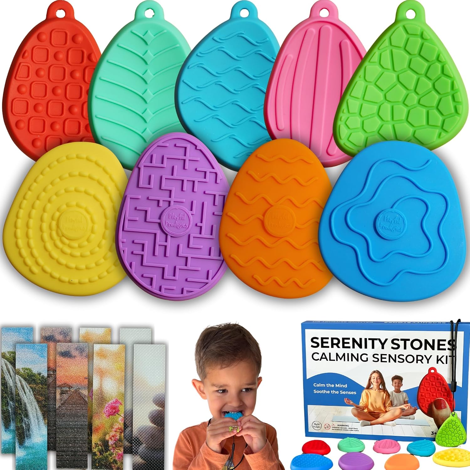 Sensory Chew Necklace Set for Kids — 9 Chewies for Autism & Sensory Needs