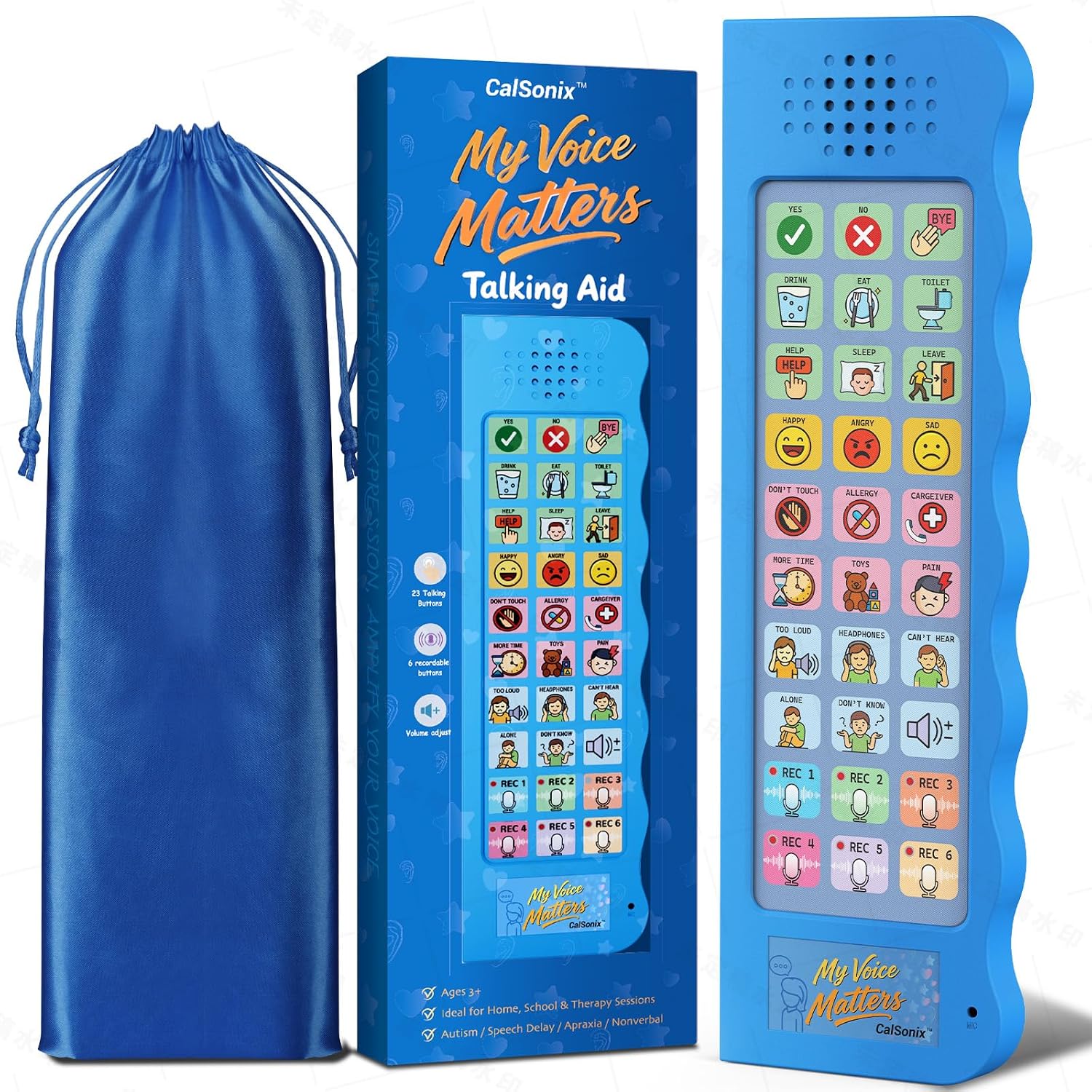 AAC Talking Board for Nonverbal Kids & Adults — 29 Buttons, Speech Therapy Aid