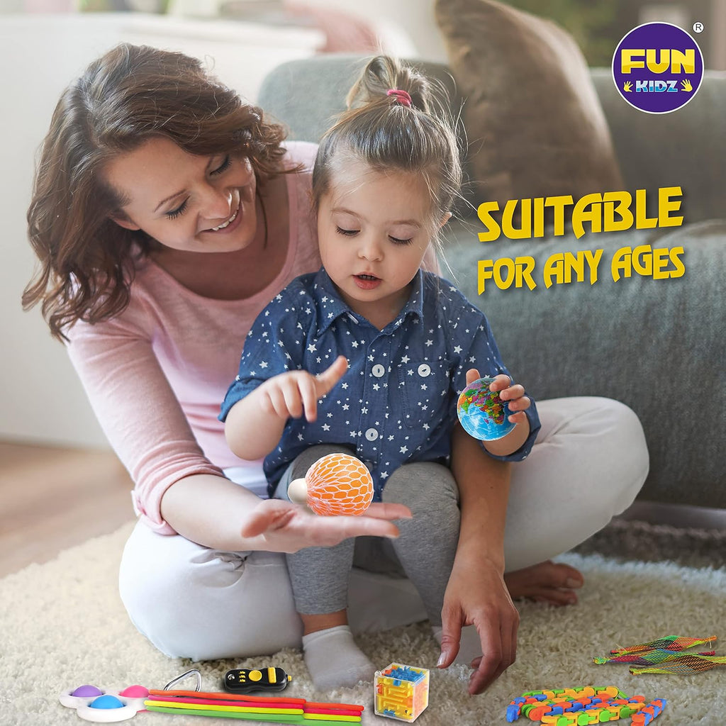 FunKidz Sensory Fidget Toy Gift Box — Mystery Pack for Kids Ages 3–12