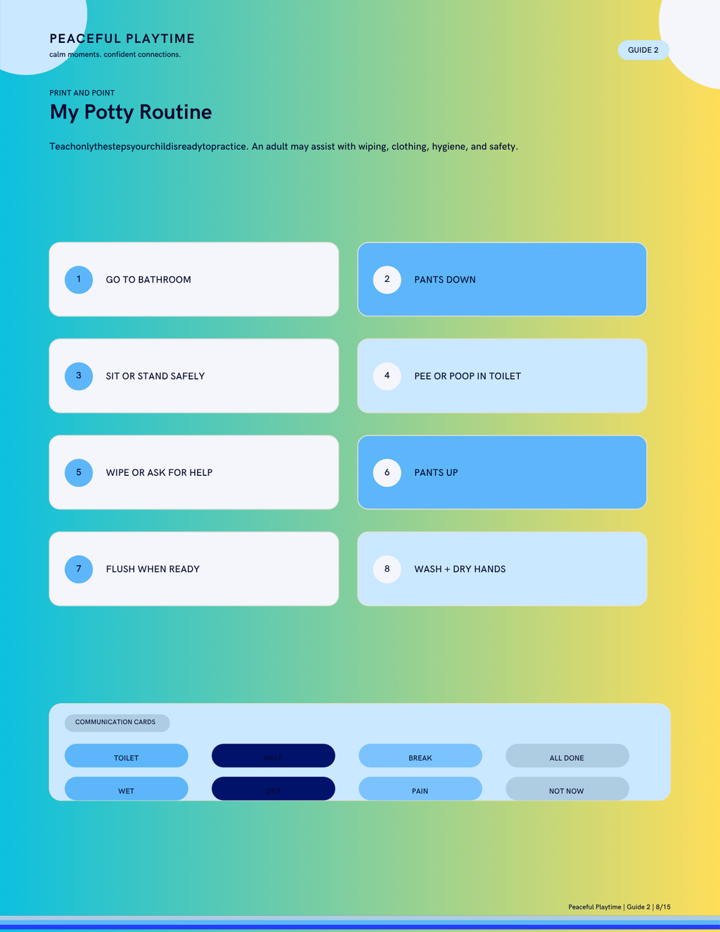 Potty Steps: A Calm Guide for Every Learner
