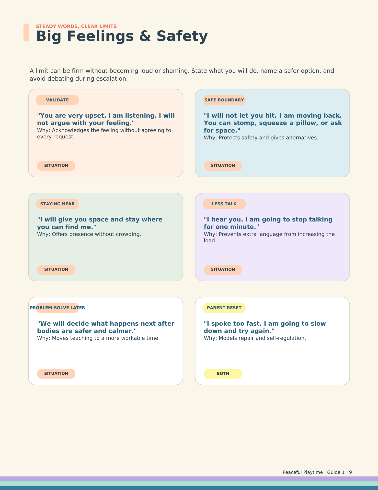 Calm & Clear Parent Guide — Exact Scripts for Autism + ADHD Moments