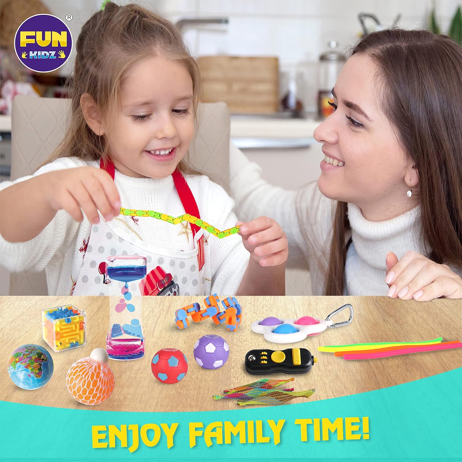 FunKidz Sensory Fidget Toy Gift Box — Mystery Pack for Kids Ages 3–12