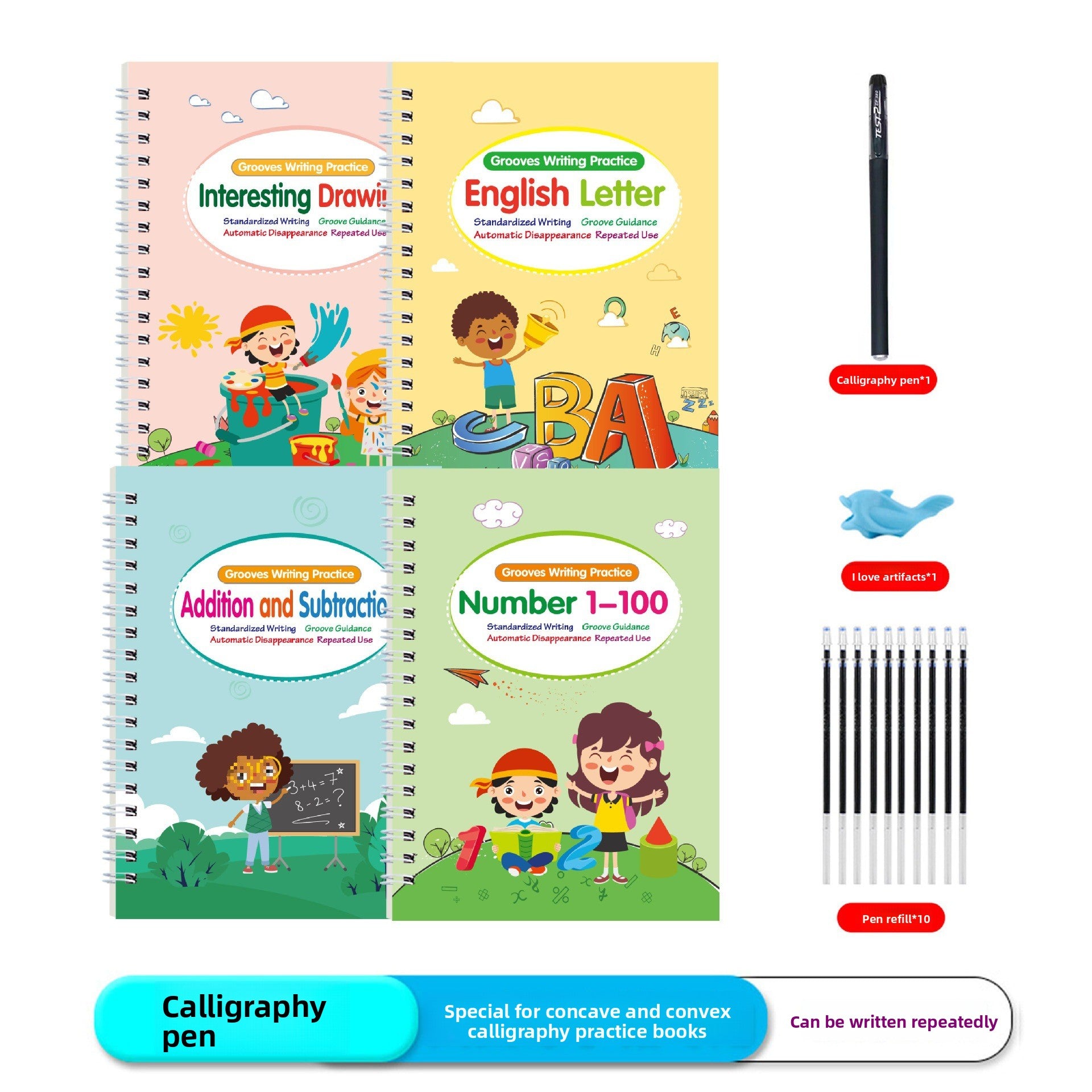 English Alphabet Engraved Lettering Template for Kids