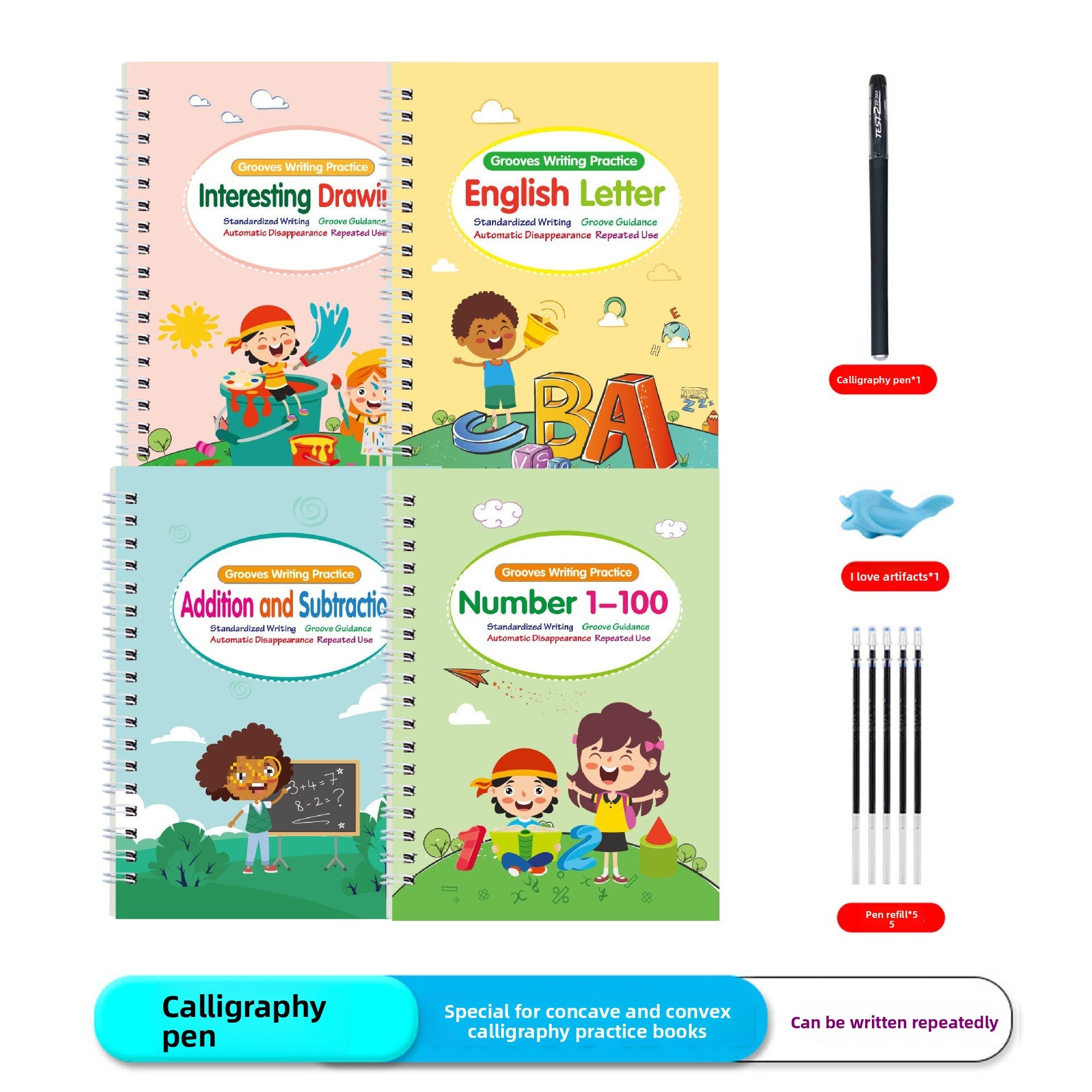 English Alphabet Engraved Lettering Template for Kids