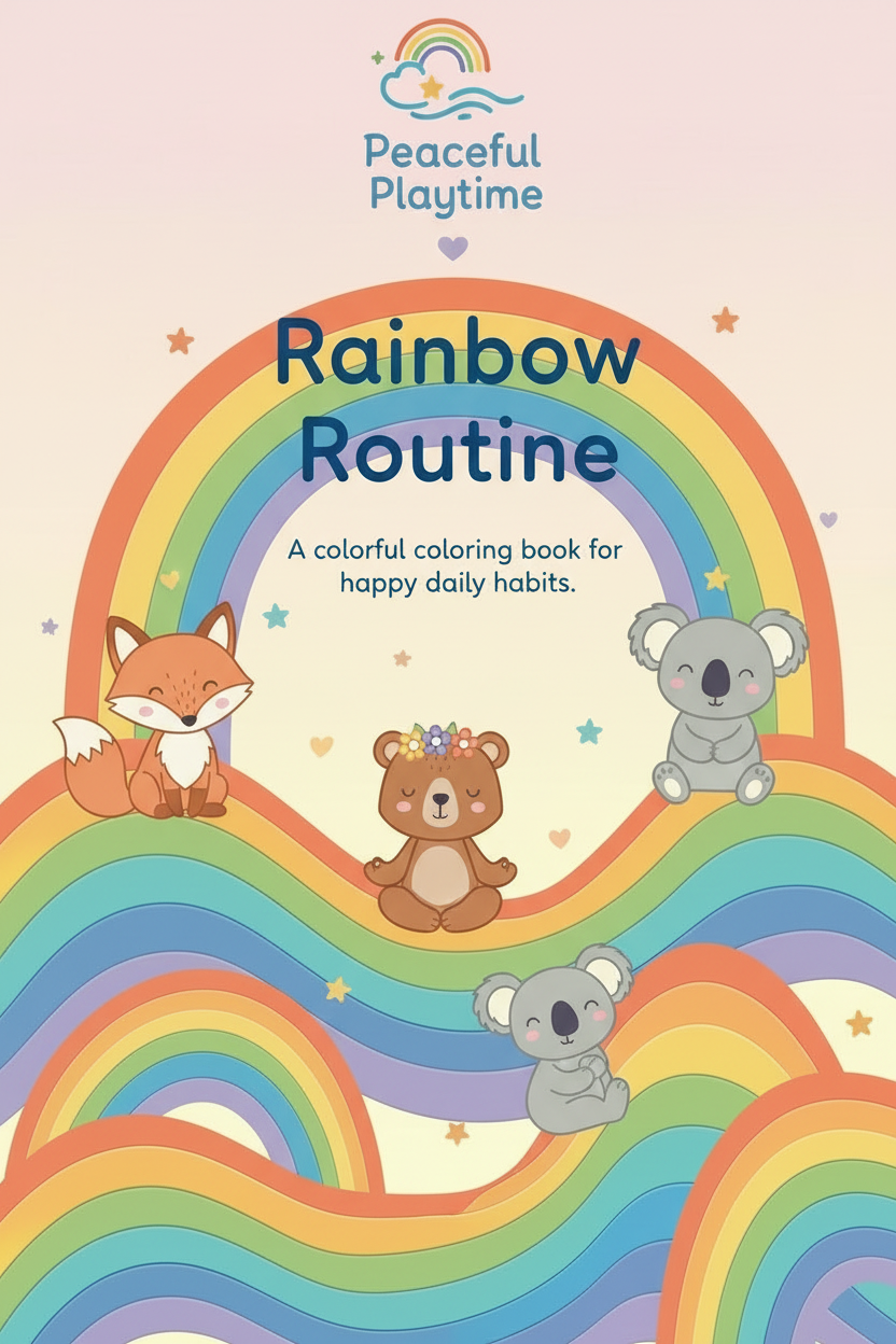 Rainbow Routine coloring book cover