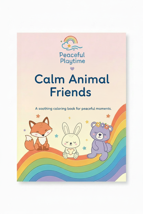 Calm Animal Friends coloring book cover